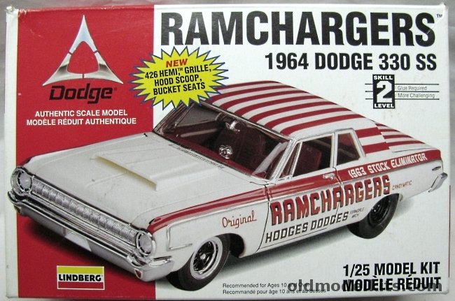 Lindberg 1/25 1964 Dodge 330SS Ramchargers, 72161 plastic model kit